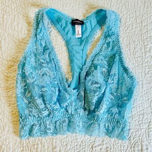 Cosabella Light Blue Racerback Bralette Longline Lacy Size Medium